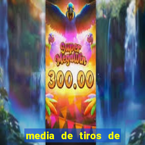 media de tiros de meta por jogo